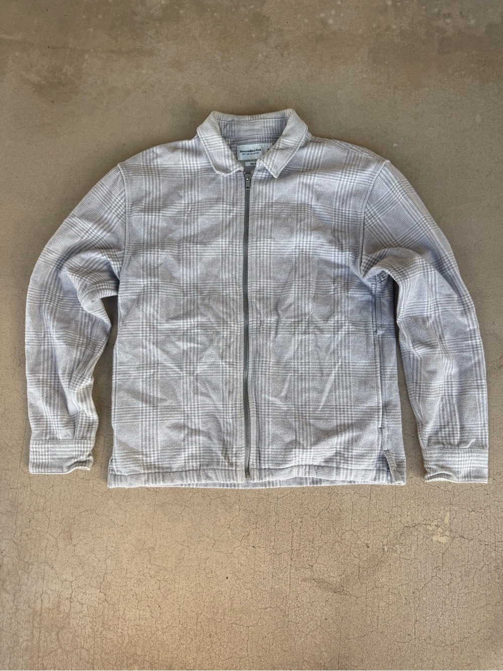 Abercrombie & Fitch Men’s Soft A&F Collection Plaid Zip Jacket Size M